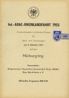 Program Nürburgring 2.10.1955