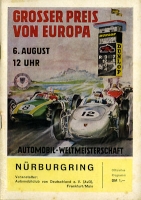 Programm Nürburgring 6.8.1961