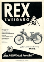 Rex Zweigang Moped Typ 17 Prospekt ca.1956