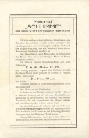 Schlimme 2,5 HP brochure ca.1924