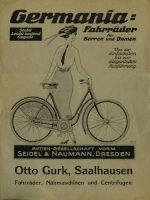 Germania Fahrrad Kleinplakat ca. 1925