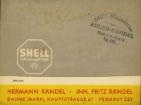 Visitenkarte Shell 1930er Jahre
