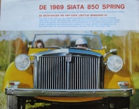 Siata 850 Spring brochure 1969 nl