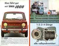 Simca 1000 brochure 1960s