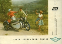 Simson Sport sidecar brochure 1961