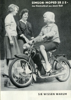 Simson Moped SR 2 E Prospekt 1963