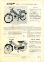 Staiger Programm Fahrräder und Mopeds 1956