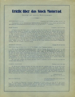 Stock Leichtmotorrad Prospekt 1925