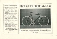Stoewer Fahrrad Programm ca. 1913