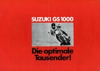 Suzuki GS 1000 brochure 1978