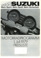 Suzuki pricelist 7.1979