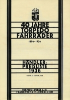 Torpedo Händler Preisliste 1936