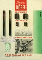 Preview: Torpedo Fahrrad Programm ca. 1939