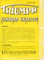 Triumph Fahrrad Programm 1931