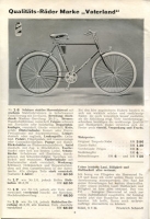 Vaterland Fahrrad Programm 1935