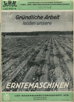 6 Harvesting machines brochures of the GDR 1950s
