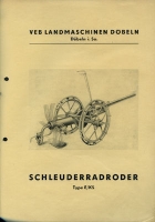 6 Erntemaschinen Prospekte der DDR 1950er Jahre