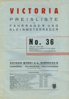 Victoria Preisliste Nr.36 4.1935