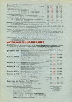 Victoria Preisliste Nr.36 4.1935