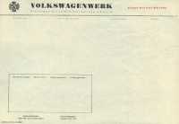 Volkswagenwerk Brief 1940