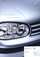 VW Golf 4 / Variant Special brochure 12.2001