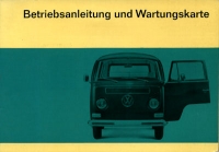 VW T 2 owner`s manual 8.1967