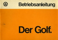 VW Golf 1 owner`s manual 6.1974