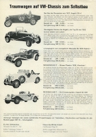 Dreamcars on VW-Chassis brochure ca. 1975