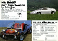 VW / Albar Sonic GT / Buggy ES / S / Superkäfer Prospekt 1970/80er Jahre