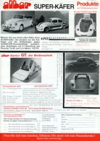 VW / Albar Sonic GT / Buggy ES / S / Superkäfer Prospekt 1970/80er Jahre