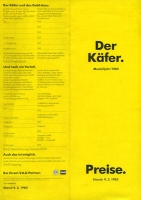 VW Käfer pricelist 2.1985