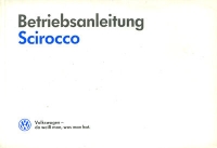 VW Scirocco 2 owner`s manual 1989