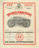 Wegro Kraftrad 5 PS Prospekt ca. 1923
