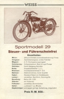 Weiss Programm 1929