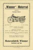Wimmer Fourstroke-motorcycle brochure ca. 1924