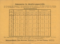 Preview: Wimmer Preisliste 1.3.1935