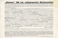 Preview: Wimmer 500 ccm Prospekt 1936