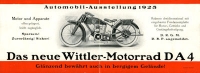 Preview: Wittler 250 ccm Typ DA 4 Prospekt 1925