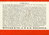 Preview: Wittler 250 ccm Typ DA 4 Prospekt 1925