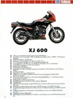 Yamaha XJ 600 Prospekt 1984