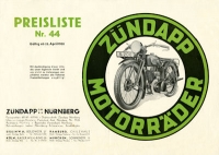 Zündapp pricelist No.44 22.4.1930