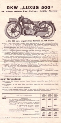 DKW Programm 1930