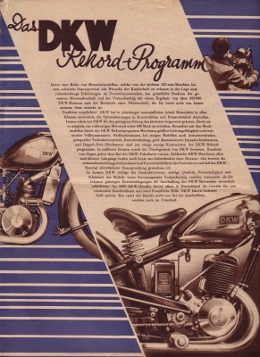 DKW Rekord-Programm 1932