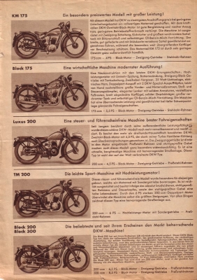 DKW Programm 1933