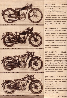 DKW Programm 4.1936