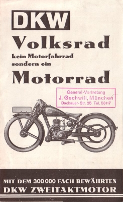 DKW Volksrad Prospekt 1930