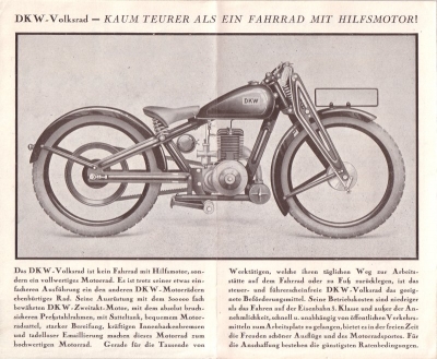 DKW Volksrad Prospekt 1930