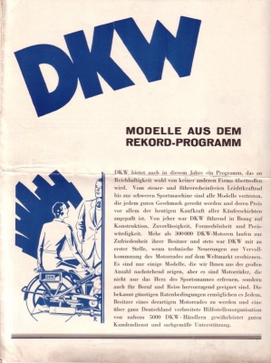 DKW Programm 1932