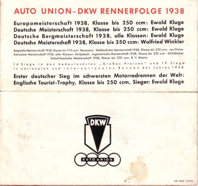 DKW SS 250 und SS 350 Prospekt 2.1939