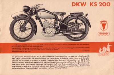 DKW Programm 10.1938